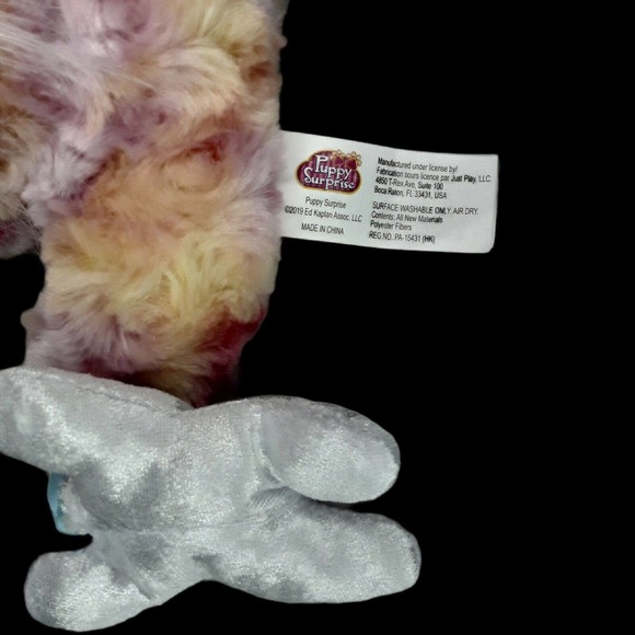 Puppy Surprise Sari Plush 12" Pink Multicolored Dog Mom 1 Baby Stuffed Animal - Picture 4 of 5